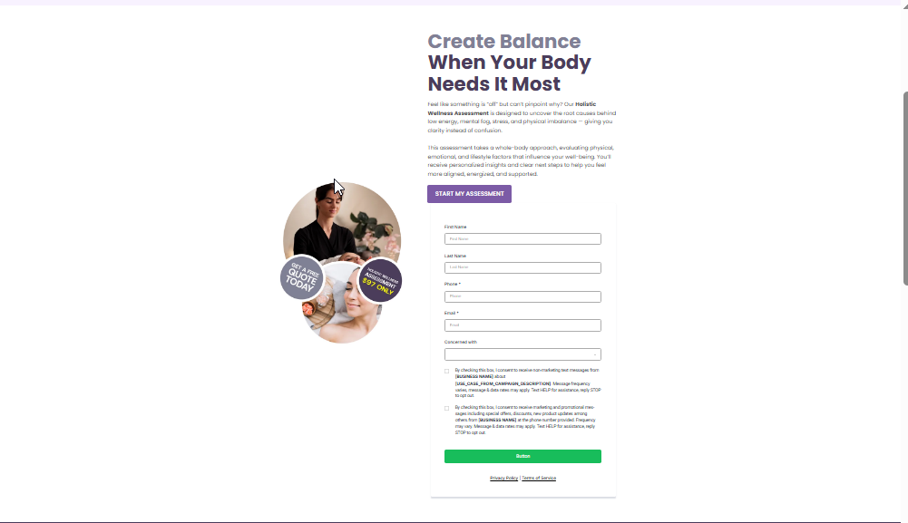 Service Booking Interface